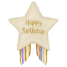 Happy Birthday Folioilmapallo T&auml;hti Hapsuilla