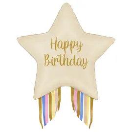 Happy Birthday Folioilmapallo T&auml;hti Hapsuilla