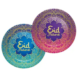 Eid Mubarak Pahvilautaset 23cm 8 kpl