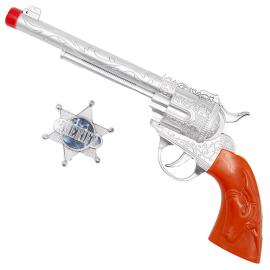 Cowboyrevolveri Sheriffint&auml;hdell&auml; Hopea