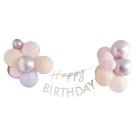 Happy Birthday Ilmapalloköynnös Pastelli