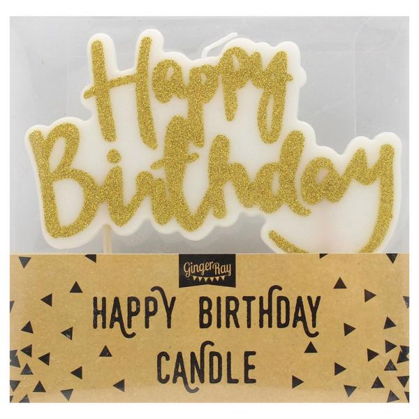 Kultaiset Kimaltelut Kakkukynttilät Happy Birthday