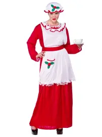 Mrs Santa Claus Naamiaisasu Aikuinen Plus Size