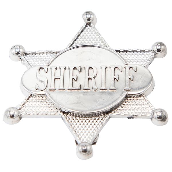 Cowboyrevolveri Sheriffintähdellä Hopea