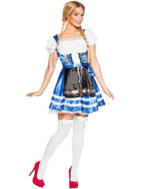 Dirndl-mekko Naamiaisasu Sininen