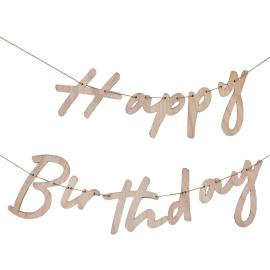 Kirjainnauha Happy Birthday Puinen