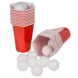 Kuusikulmainen Beer Pong Setti