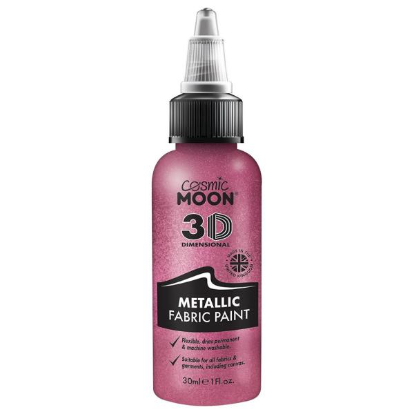 Cosmic Moon Metallinen Tekstiiliväri Vaaleanpunainen 30 ml
