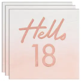 Servetit Ruusukulta Hello 18