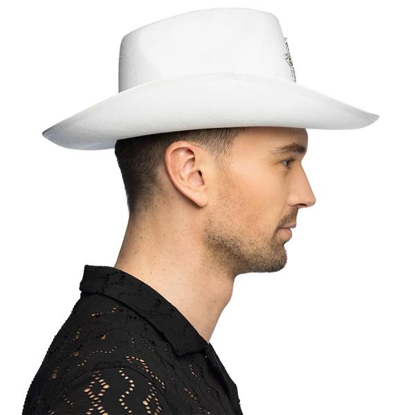 Cowboyhattu Tähdellä Valkoinen