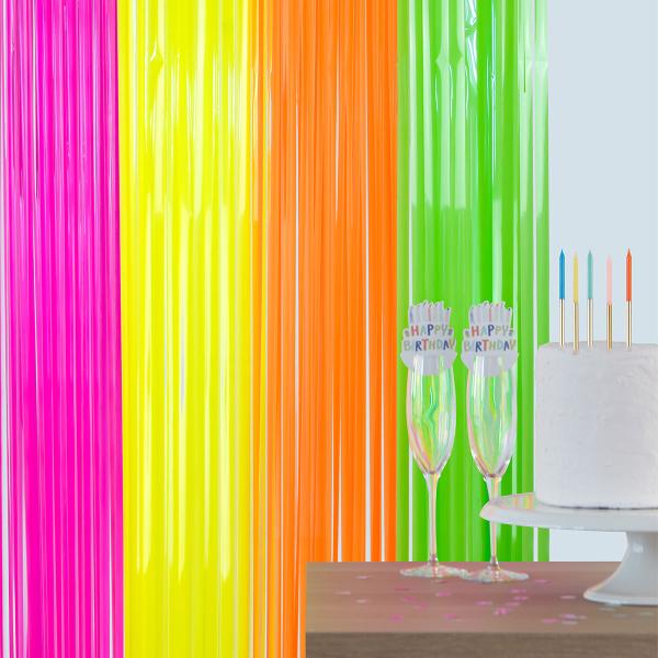 Neonvärinen Juhlaverho 200x100 cm