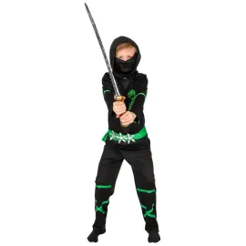 Ninja-asu Musta/vihre&auml; Lapsille