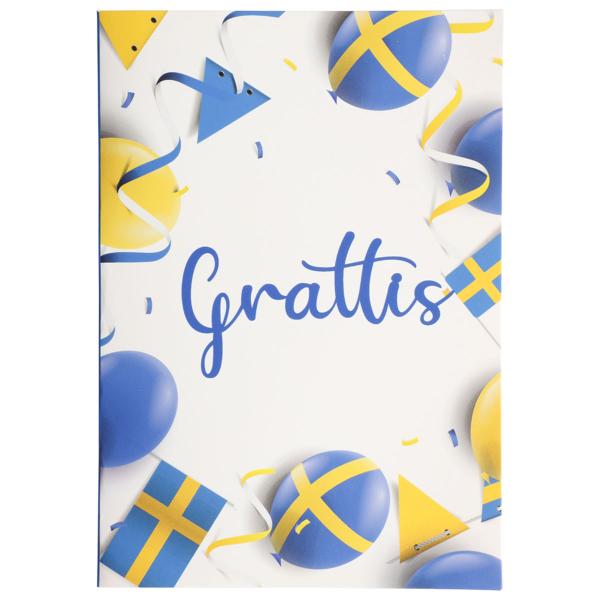 Ruotsin Kortti Kirjekuorella Grattis 17 x 12 cm