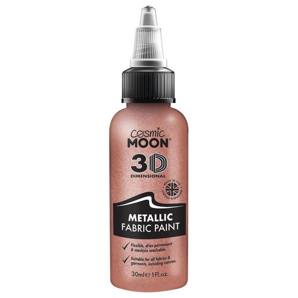 Cosmic Moon Metallinen Tekstiiliväri Ruusukulta 30 ml