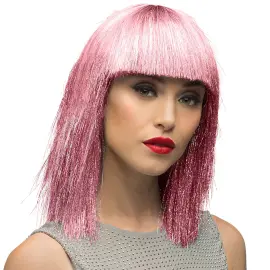 Kimalleperuukki Vaaleanpunainen