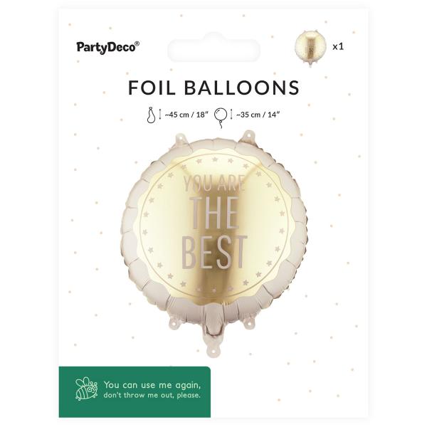 Pyöreä Folioilmapallo You Are The Best 35 cm
