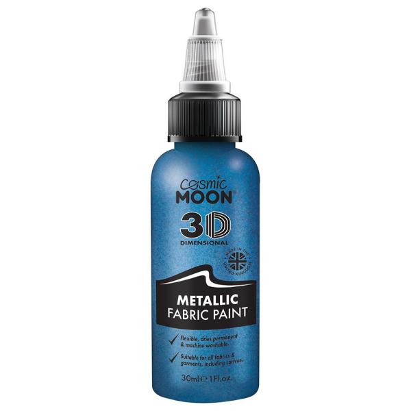 Cosmic Moon Metallinen Tekstiiliväri Sininen 30 ml