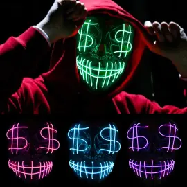 Dollarsign LED-naamio Violetti