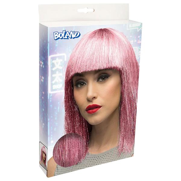 Kimalleperuukki Vaaleanpunainen