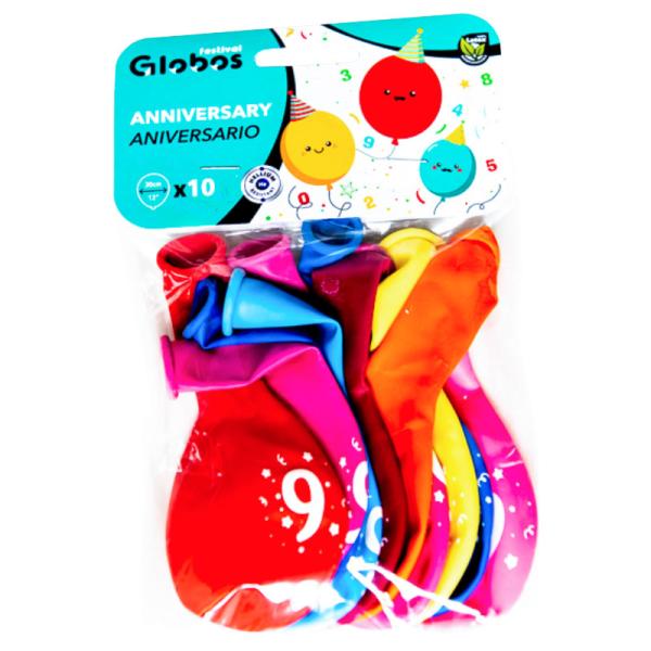Numeroilmapallot 6 Värivalikoima