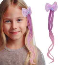 Hiussuortuva Perhonen Violetti/Pinkki