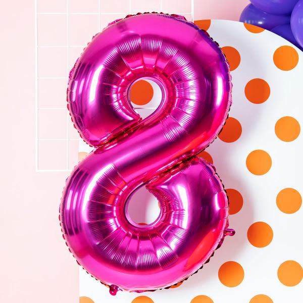 Numeroilmapallo Magenta 86 cm