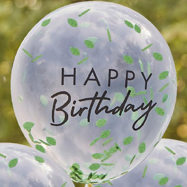 Konfetti-ilmapallot Happy Birthday