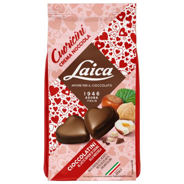 Maitosuklaasydämet Hasselpähkinällä 130g