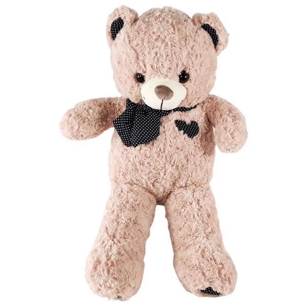 Nalle Pilkullisella Rusetilla Beige