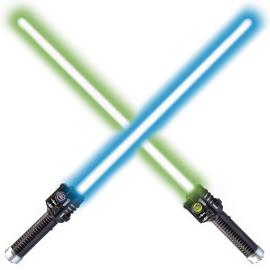 Lasermiekka Valolla ja Äänellä