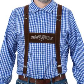 Lederhosen Henkselit Tummanruskea
