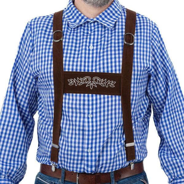 Lederhosen Henkselit Tummanruskea
