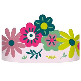 Paperikruunu V&auml;rikk&auml;&auml;t Kukat 6 kpl