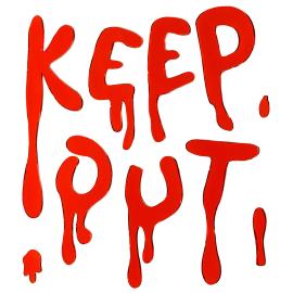 Ikkunatarrat Keep Out