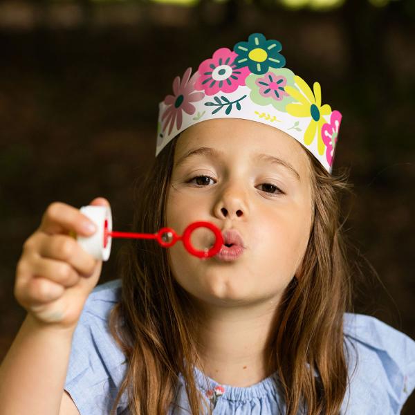 Paperikruunu Värikkäät Kukat 6 kpl