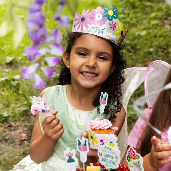 Paperikruunu Värikkäät Kukat 6 kpl