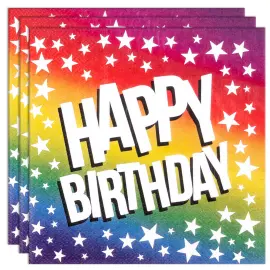 Happy Birthday Värikkäät Lautasliinat