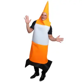 Naamiaisasu Liikennekartio Oranssi/Valkoinen
