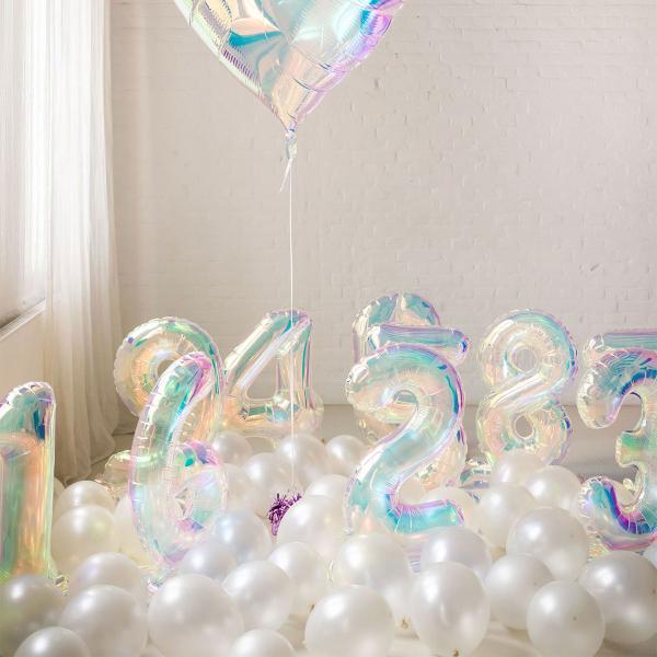 Kimaltava Seisova Numeroilmapallo 72 cm