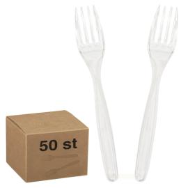 Muovihaarukat L&auml;pin&auml;kyv&auml;t 50 kpl