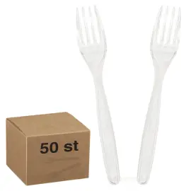 Muovihaarukat L&auml;pin&auml;kyv&auml;t 50 kpl