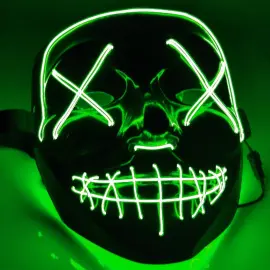 Puhdistuksen Yö The Purge LED-naamio Vihreä