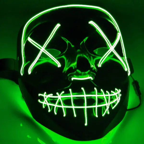Puhdistuksen Yö The Purge LED-naamio Vihreä