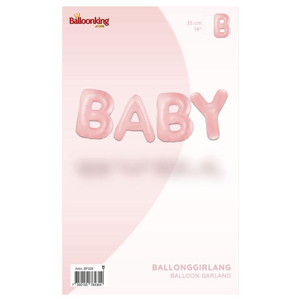 Ilmapalloviirinauha Baby Pastelli Vaaleanpunainen