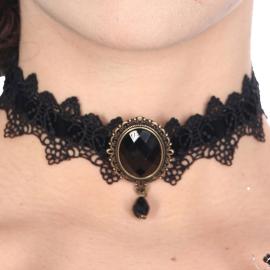 Goottilainen Choker Musta