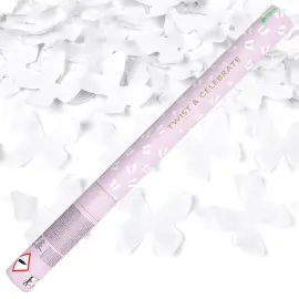 Iso Konfettitykki Valkoiset Perhoset