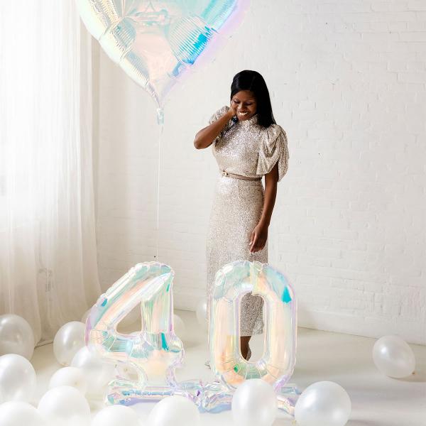 Kimaltava Seisova Numeroilmapallo 72 cm