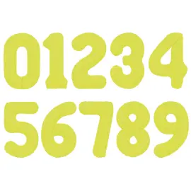 Numeroilmapallo Neonkeltainen 86 cm