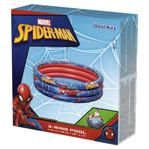 Puhallettava Lastenallas Pyöreä Spiderman