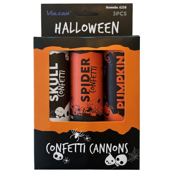Halloween Konfettitykki 15cm 3 kpl